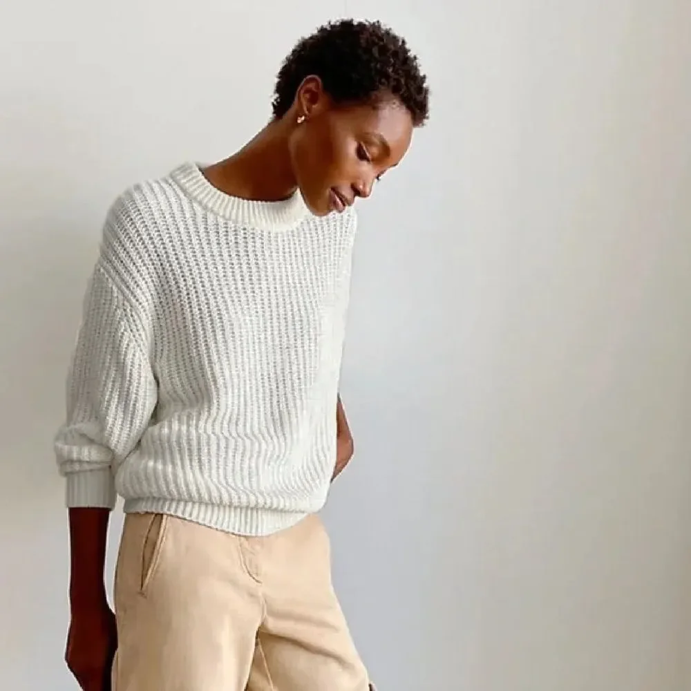 Aritzia Wilfred Essential Chenille Sweater in Oak size XS